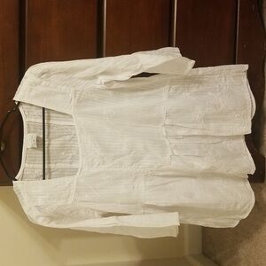 Color Me Cotton white top. Size small